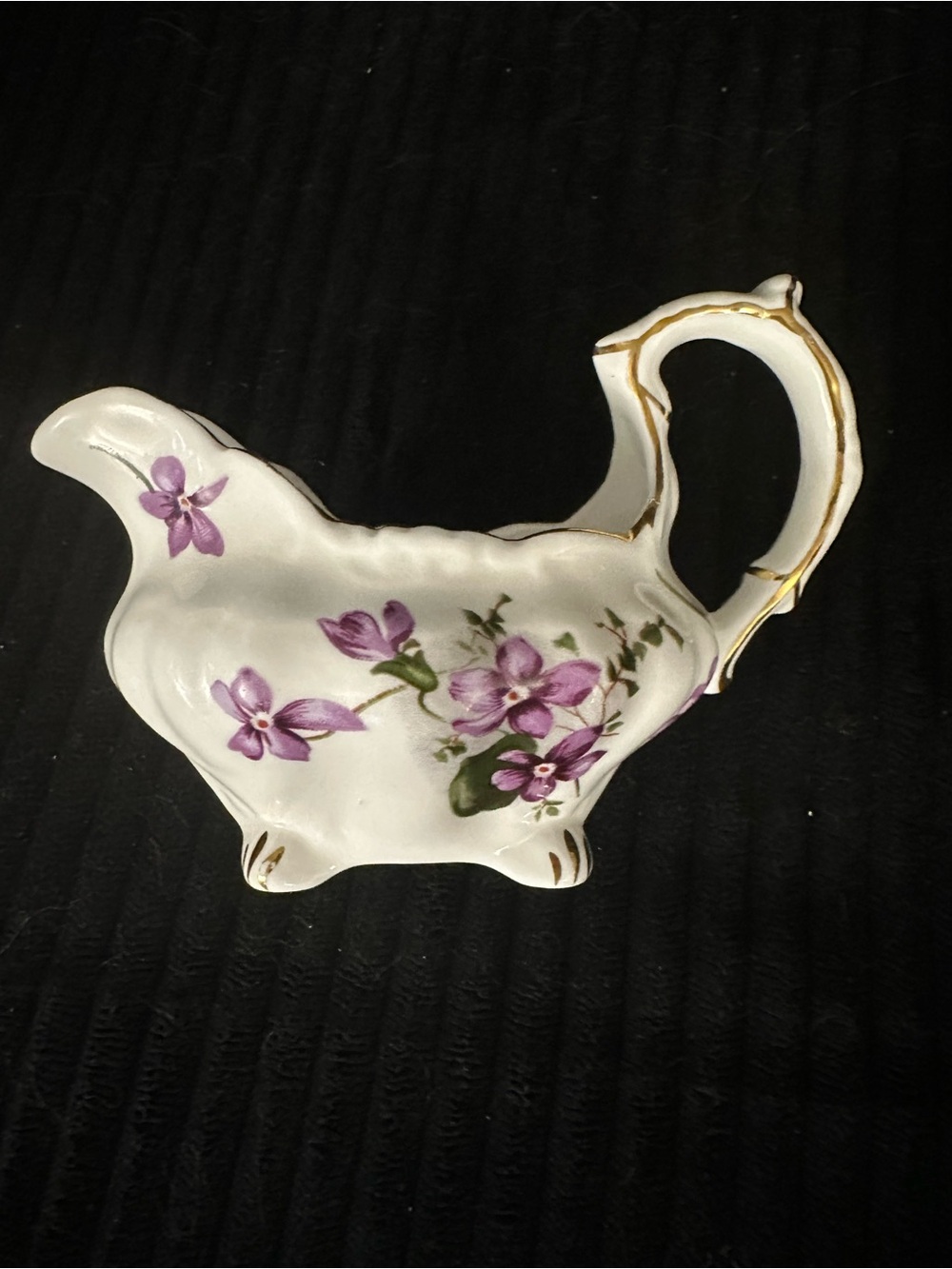 Hammersley Victorian Violets Mini Creamer England’s Countryside Bone China Gold